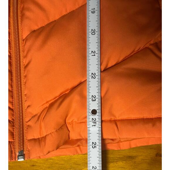 Lands End Large Orange Sleeveless Hipster Outdoor Gorpcore Classic Puffer Vest - Picture 8 of 8